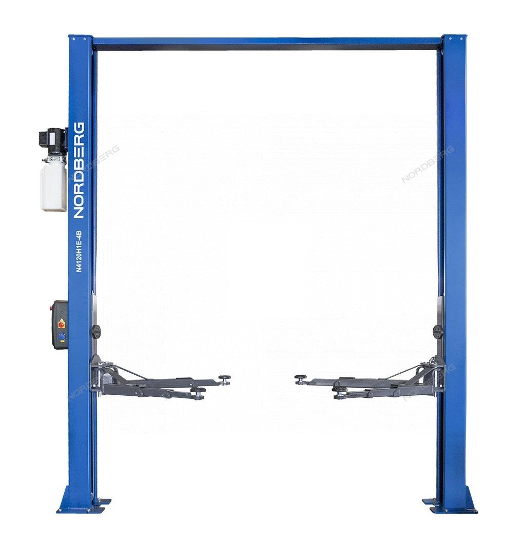 Двухстоечный подъемник г/п 4 т с электростопорами, H 4 м Двухстоечный подъемник г/п 4 т с электростопорами, H 4 м