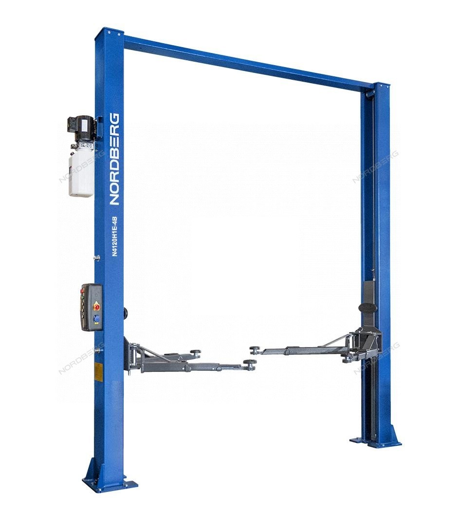 Двухстоечный подъемник г/п 4 т с электростопорами, H 4 м Двухстоечный подъемник г/п 4 т с электростопорами, H 4 м