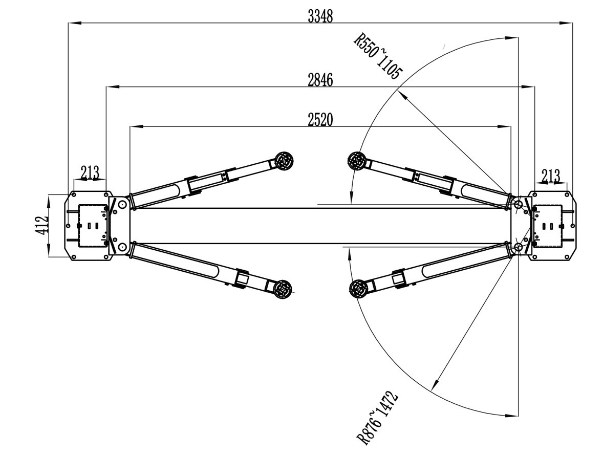 Двухстоечный подъемник г/п 4 т с ручными стопорами Двухстоечный подъемник г/п 4 т с ручными стопорами