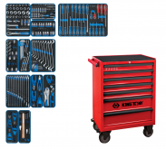 Набор инструментов в тележке, 5 ящиков, 235 пр. KING TONY